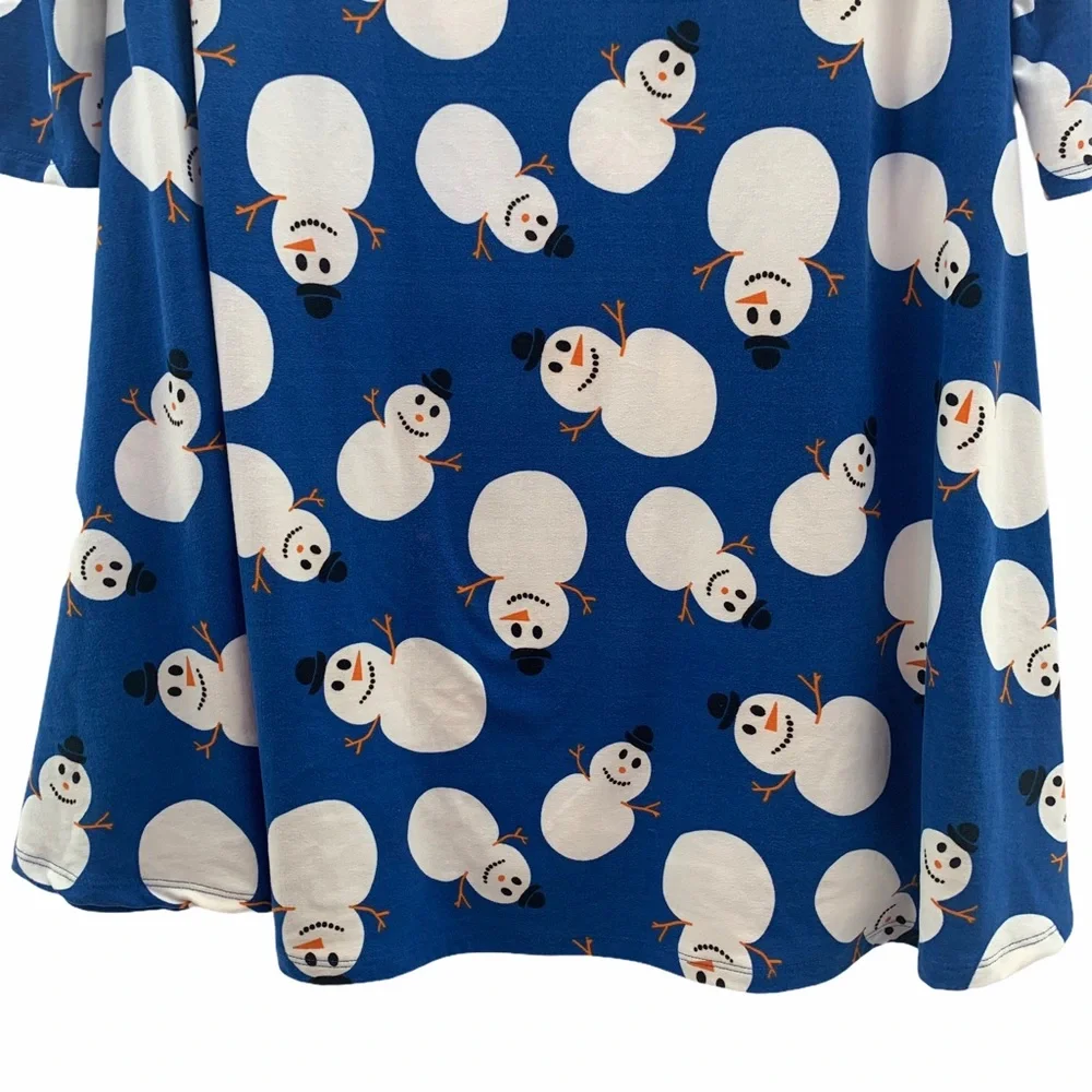 North Pole Trading Co Snowman Print Nightgown S